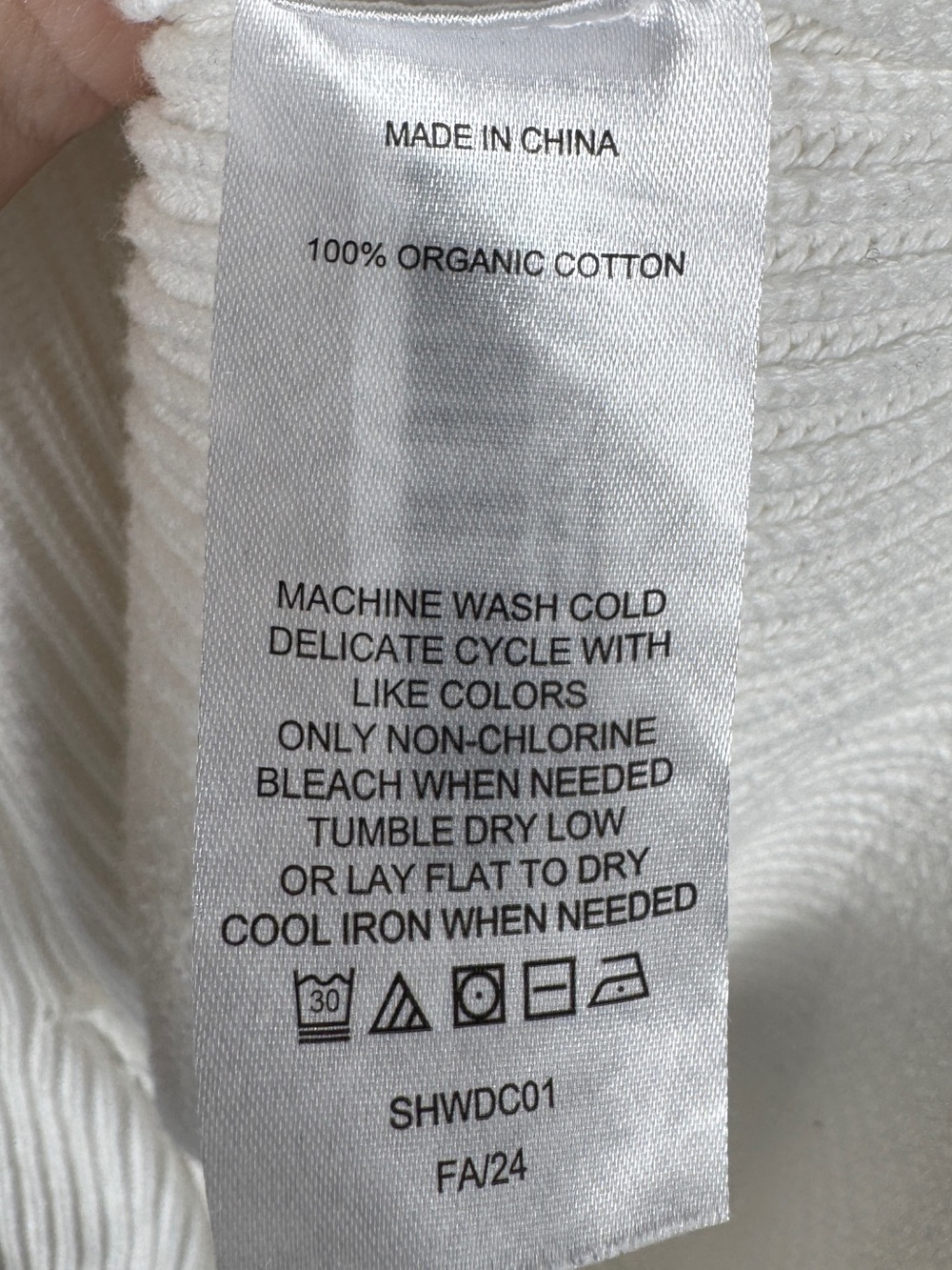 Quince 100% Organic Cotton Oversized Cardigan, Ivory, Size M - Picture 12 of 13